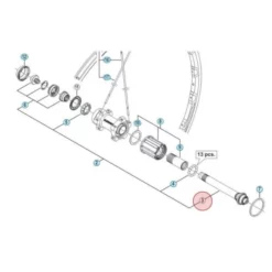 Axe De Roue Arrière Shimano Ultegra WH-6800-R