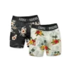 Boxer Loose Riders Noir Fleurs + Blanc Fleurs -VTT Petitprix boxer loose riders noir fleurs blanc fleurs