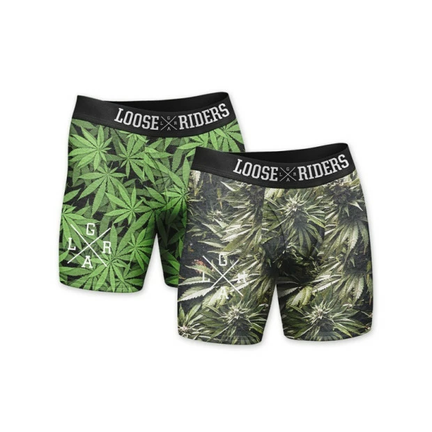 Boxer Loose Riders Vert + Vert Foncé 3 Boxer Loose Riders Vert + Vert Foncé