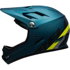 Casque Bell Sanction Bleu/Jaune Fluo -VTT Petitprix casque bell sanction bleu jaune fluo 2