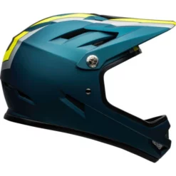 Casque Bell Sanction Bleu/Jaune Fluo -VTT Petitprix casque bell sanction bleu jaune fluo 3