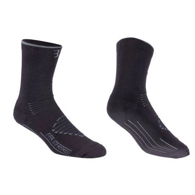 Chaussettes Hiver BBB InfraRouge FirFeet Noir/Gris 3 Chaussettes Hiver BBB InfraRouge FirFeet Noir/Gris