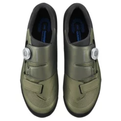 Chaussures VTT Shimano XC5 Vert Mousse -VTT Petitprix chaussures vtt shimano xc5 vert mousse 2