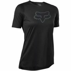 Maillot VTT Femme Manches Courtes Fox Flexair 2022 Noir XS