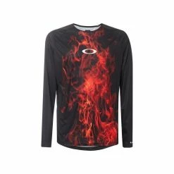 Maillot VTT Manches Longues Oakley MTB Tech Tee Rouge Rouge XL