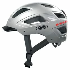 Casque Vélo Urbain ABUS Hyban 2.0 Led Argent 52-58cm