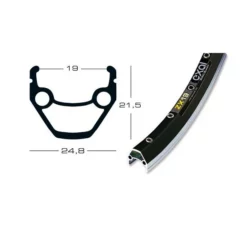 Jante Exal ZX 19 Noir 28' (622 Mm) - 36 T
