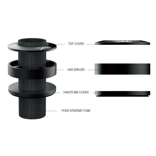 Deda-elementi Kit D'entretoises Deda Elementi HSS Logo Bob Finish Pour Jeu De Direction - 46 Mm - 3 Pcs 3 Deda-elementi Kit D'entretoises Deda Elementi HSS Logo Bob Finish Pour Jeu De Direction - 46 Mm - 3 Pcs
