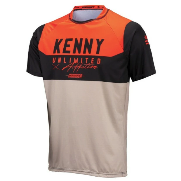 Maillot Manches Courtes Kenny Charger DZR (Orange/Noir) 3 Maillot Manches Courtes Kenny Charger DZR (Orange/Noir)
