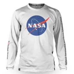 Maillot Manches Longues Loose Riders Nasa Emblem Blanc