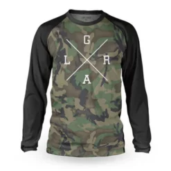 Maillot VTT Manches Longues Loose Riders Camo Raglan Vert Forêt