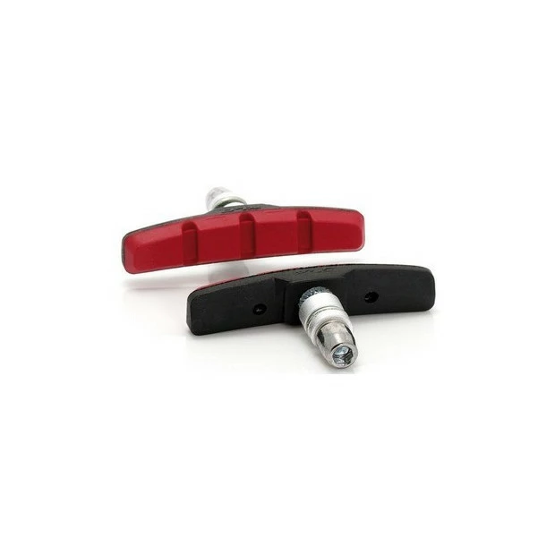 Patins De Freins V-Brake XLC BS-V01 70mm X4 - Noir/Rouge 3 Patins De Freins V-Brake XLC BS-V01 70mm X4 - Noir/Rouge