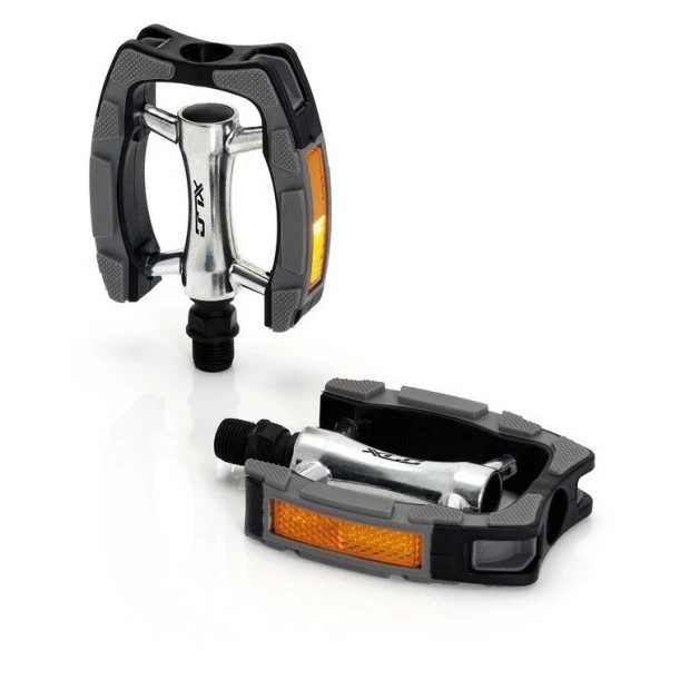 Pédales XLC City/Confort Alu Revêtement Plastique Noir/arg/gris 3 Pédales XLC City/Confort Alu Revêtement Plastique Noir/arg/gris