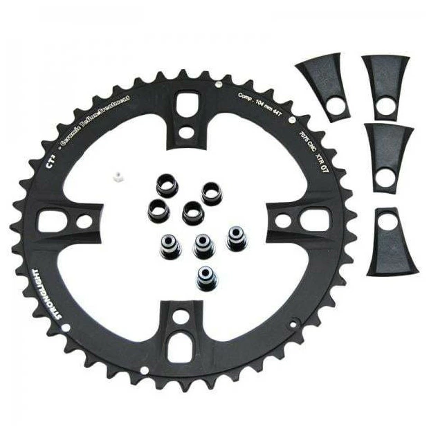 Plateau Stronglight VTT Type CT2 Shimano XTR FC-M970 104 Mm 9 V Extérieur Triple - Noir 3 Plateau Stronglight VTT Type CT2 Shimano XTR FC-M970 104 Mm 9 V Extérieur Triple - Noir