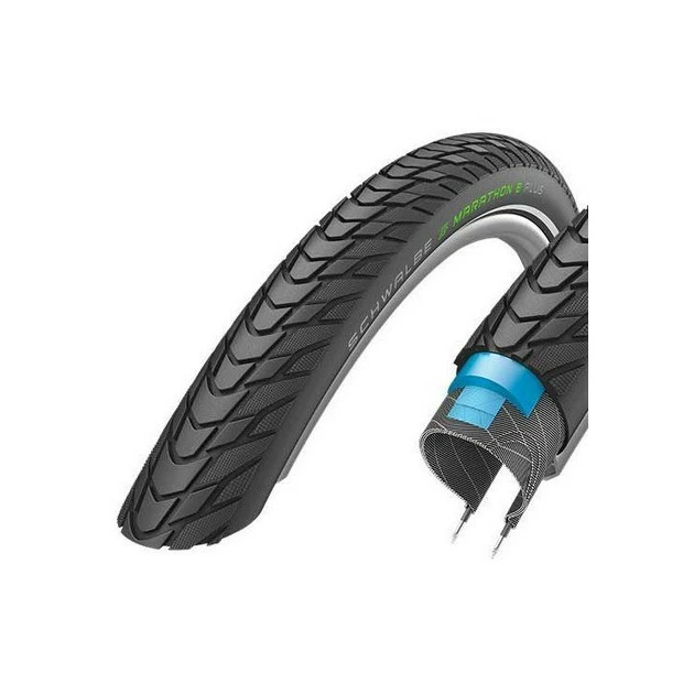 Pneu Ville Schwalbe Marathon E-Plus 50 Performance Line 28x1,40" Tube Type Rigides Noir 3 Pneu Ville Schwalbe Marathon E-Plus 50 Performance Line 28x1,40" Tube Type Rigides Noir