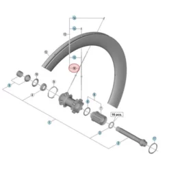 Rayon Shimano Dura-Ace WH-R9170-C60-TU-R12 - Gauche - 252 Mm