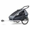 Remorque Enfant Biplace Croozer Vaaya 2 Bleu Graphite 2 Remorque Enfant Biplace Croozer Vaaya 2 Bleu Graphite -VTT Petitprix remorque enfant biplace croozer vaaya 2 bleu graphite