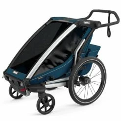 Remorque Enfant Thule Chariot Cross 1 Bleu Majolica -VTT Petitprix remorque enfant thule chariot cross 1 bleu majolica 2