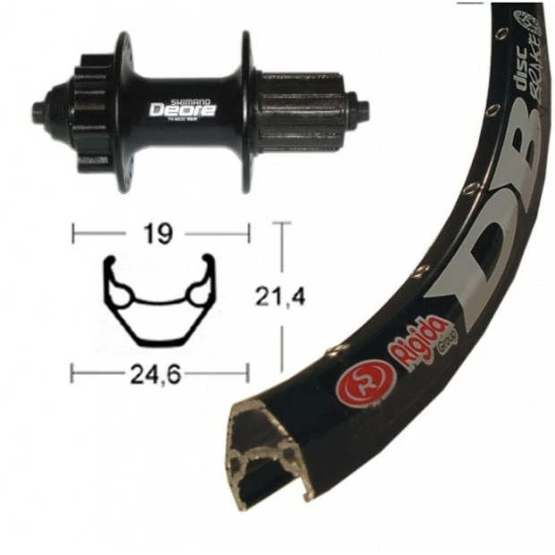 Shimano / Ryde Roue Arrière Shimano Deore / Ryde 28' - 622/19 Disque 3 Shimano / Ryde Roue Arrière Shimano Deore / Ryde 28' - 622/19 Disque