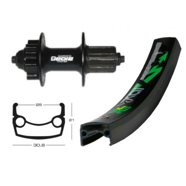 Roue Arrière VTT Exal XL 25 26" (25-559) 36T Moyeu Deore XT Disque 8/11V 3 Roue Arrière VTT Exal XL 25 26" (25-559) 36T Moyeu Deore XT Disque 8/11V