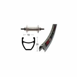 Xxcycle Roue Avant Exal 28' (622 / 19) Axe Plein