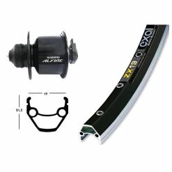 Xxcycle Roue Dynamo 26' Shimano Alfine CL Exal ZX 19 Noir (559-19)