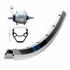 Shimano/Exal Roue Shimano Nexus 8 / Exal ZX 19 28' Rétropédalage - 47-622