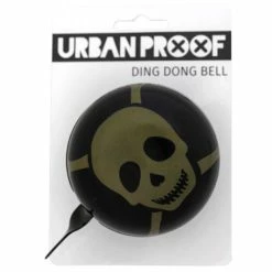 Sonnette Urban Proof Ding Dong Ø8cm Crâne Noir/Kaki
